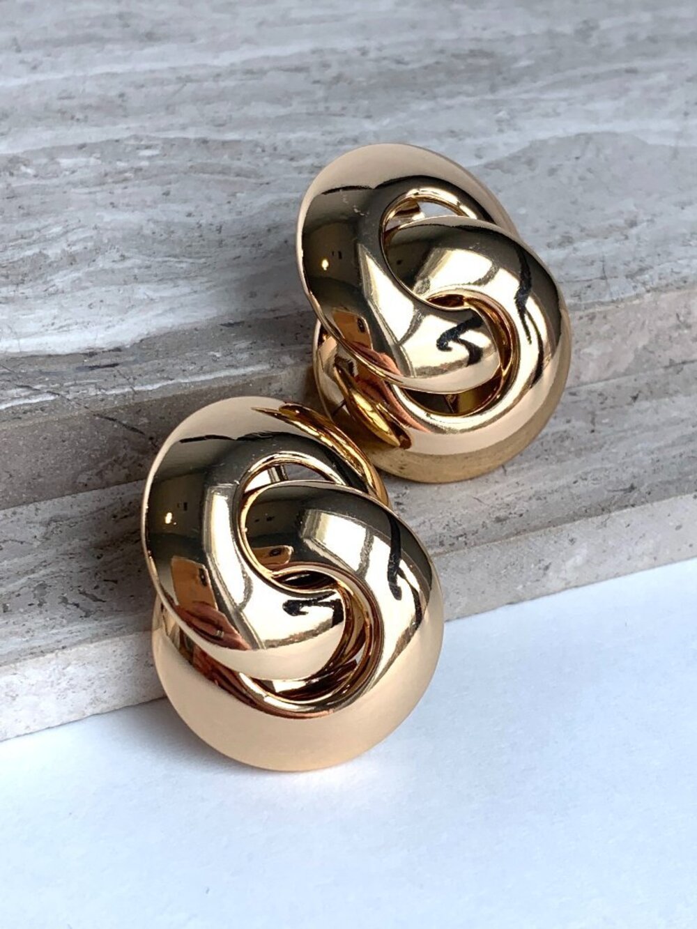 NEW Anthropologie Shashi Cora Intertwined Gold Rings Earrings